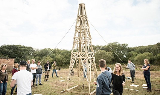 1:1 Making: Liminal's Transient Parish, built by architecture students - ( click to enlarge » )